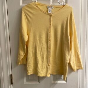 Vintage Talbots Yellow Button down Light Cardigan